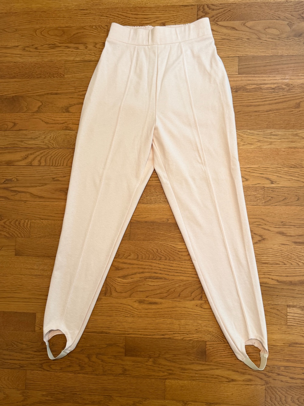 Vintage Worthington Pink Stirrup Pants Size 12 Made in USA Stretch Lounge/Y2K
